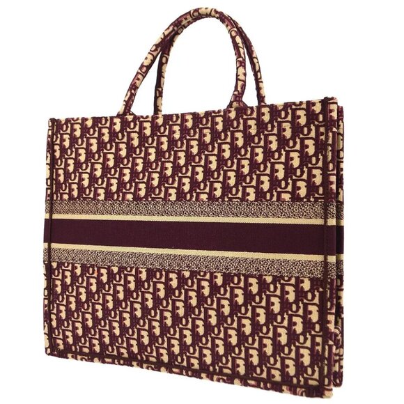 Christian Dior Bordeaux Oblique Book Tote Large Bag 50-MA-0168 66915 - Picture 2 of 7